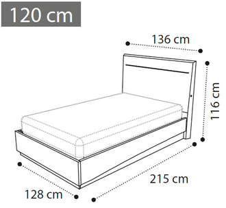 Кровать "legno" 120х200 см
