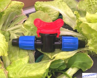 Кран компрессионный для трубки 16мм (стенка 0,8-1,1мм)