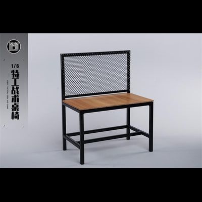 Стол и табурет 1/6 (деревянные) - КОЛЛЕКЦИОННАЯ ДИОРАМА 1/6 Agent Tactical Desk and Chair (M2419) - MMMTOYS