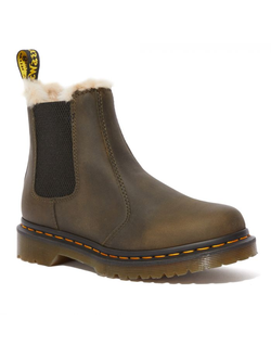 Ботинки Dr. Martens 2976 Leonore Fur зеленые мужские