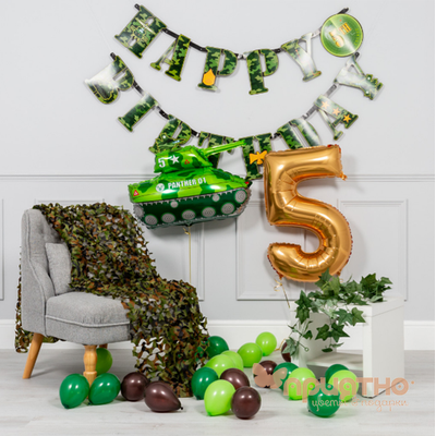 СЕТ ИЗ ВОЗДУШНЫХ ШАРИКОВ "КАМУФЛЯЖ"