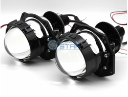 Светодиодные билед модули Aozoom A16 Bi-Led, 3.0 дюйма, крепление 3R и под гайку, драйвер внешний (комплект, 2шт)