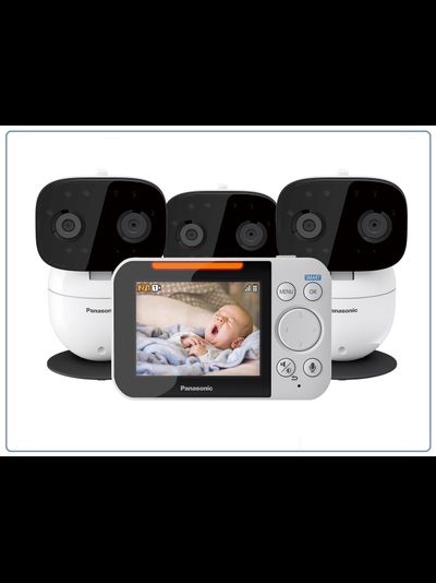 Видеоняня Panasonic KX-HN3001-X4. В комплекте монитор 3,5" и четыре поворотных видеокамеры, VGA