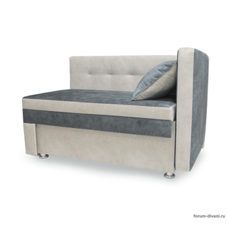 Кушетка Лилия, Серая/Слоновая кость Правая
