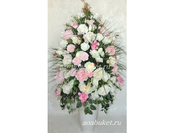 Композиция из искусственных цветов большая напольная "Розовое очарование" № НП002