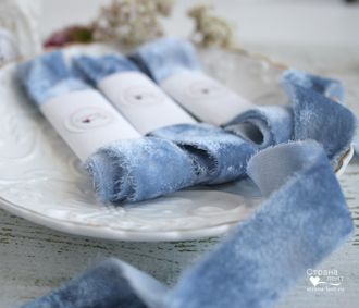 Бархатная лента BLUE RIVER VELVET 2 СМ * 70 СМ