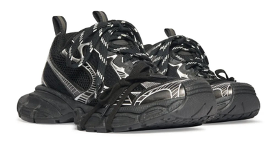 Balenciaga 3XL Worn-Out Black Silver