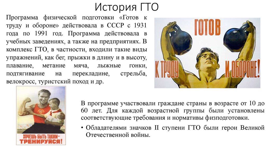 Гто история возникновения и развития презентация