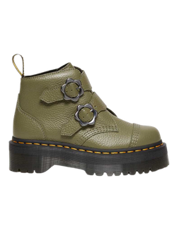 БОТИНКИ DR. MARTENS DEVON FLOWER BUCKLE KHAKI GREEN