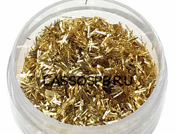 Полиэстровый глиттер золото полосочки 0,1-3,1 мм 1 кг