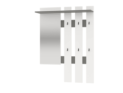 Вешалка с зеркалом ЛИРА Графит/Белый