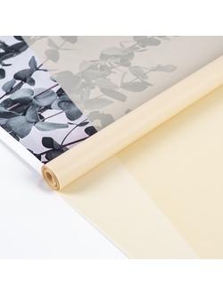 Пленка "Лак Pastel" 59см 180гр Кремовый (пр-во Россия) ПЭ01/18