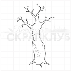 штамп сухое дерево