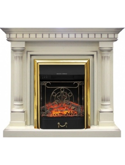 Royal Flame "Dallas" слоновая кость с патиной с очагом Majestic FX