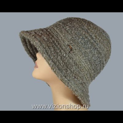 Бежевая женская вязаная шляпа с полями фото зимних шляп италии для женщин