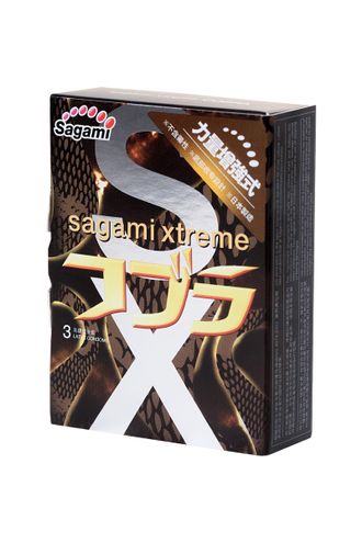 723/1 ПРЕЗЕРВАТИВЫ ЛАТЕКСНЫЕ SAGAMI XTREME COBRA №3, 19 СМ