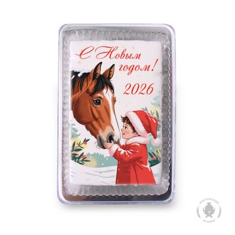 Девочка и Лошадь " С новым годом! 2026" 140 грамм
