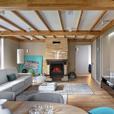 камин Rockland AO с очагом Sparta 25.5 LED