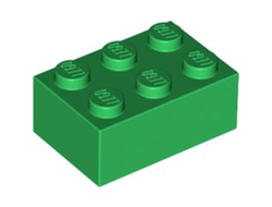Brick 2 x 3, Green (3002 / 300228 / 4109674)
