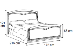Кровать "Curvo Legno" с изножьем 160х200 см