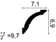 Карниз CX101 - 6,9*7,1*200см