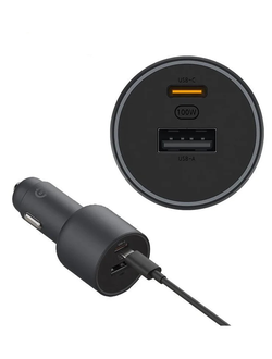 Автомобильное зарядное устройство Xiaomi Mi 100W Car Charger 1A1C CC07ZM