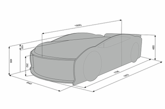 Кровать-машинка "BMW" CAR 3 (182 х 80) + 150 бонусов