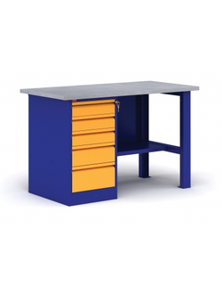 Однотумбовый металлический верстак ВП - 3Т/1.6