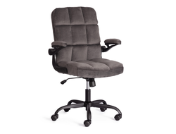 Кресло компьютерное LUGANO (ЛУГАНО) велюр темно-серый