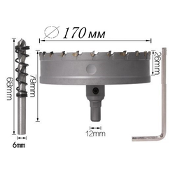 коронка по металлу диаметр 170 мм