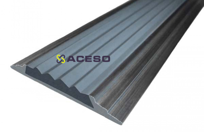 Алюминиевая полоса с резиновой вставкой 3000 мм  цвет в ассортименте