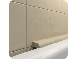 Акриловый плинтус бордюр для ванной BNV ПШ24 12х24 бежевый прямой