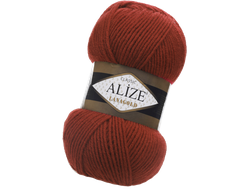 Lanagold (Alize) пряжа цвет № 36 терракот