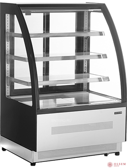 Витрина кондитерская TEFCOLD LPD900C-P/BLACK черная/нерж