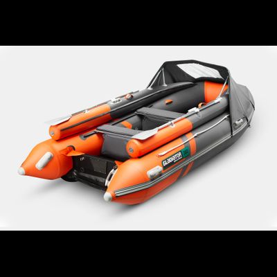 Моторная лодка GLADIATOR E380PRO X оранжево-темносерый