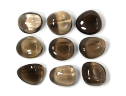 Кварц дымчатый, раухтопаз (ААА), галтовка в ассортименте, Бразилия (20-22 мм, 7-8 г) №27500