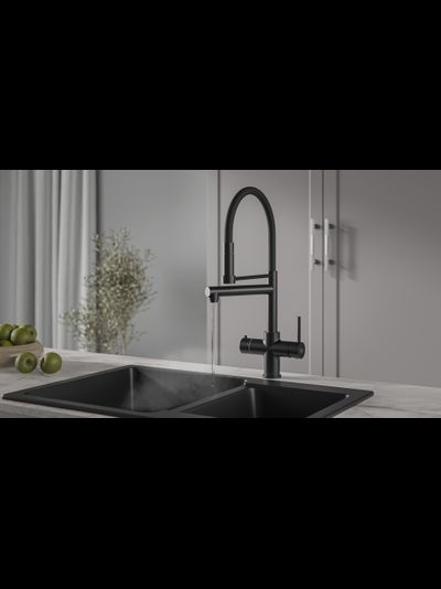 Система мгновенного кипячения воды 4в1 AQUAHOT ROME Black Matte (матовый черный)