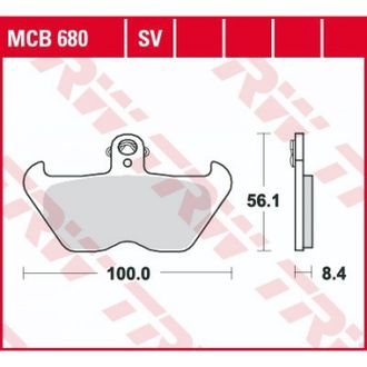 Тормозные колодки передние TRW MCB680 для BMW (Organic Allround)