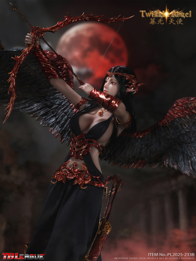 ПРЕДЗАКАЗ - Темная эльфийка-ангел - Коллекционная фигурка 1/6 Twilight Angel (Black) (PL2025-233B) - TBLeague ?ЦЕНА: 25700 РУБ.?