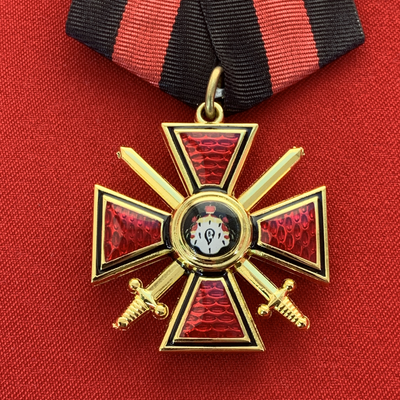 Орден Святого Владимира 4-й степени с мечами, на колодке с муаровой лентой. Полноразмерная копия LUX! Лот № 78.