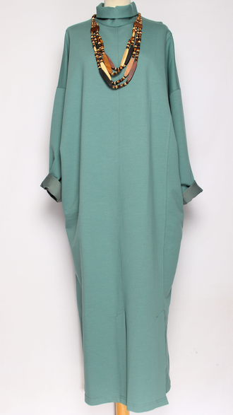 Платье "Кимоно хомут" бирюзовое р.54 св. бирюзовое р.50