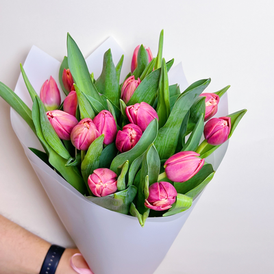 Букет пионовидных тюльпанов 15 шт Columbus