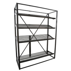 Стеллаж для овощей с металлическими полками для удобства размещения и сортировки