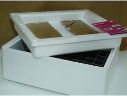 Автоматический инкубатор ИБ2НБ на 63 яйца с терморегуляторами 220 В и 12 В (с электроприводом ЭП-5) / вариант 4