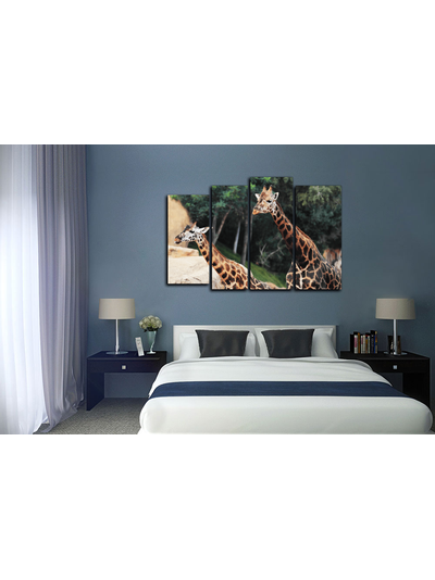 Модульная картина "Дружные жирафы"