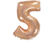 Фольгированная цифра - Розовое золото
