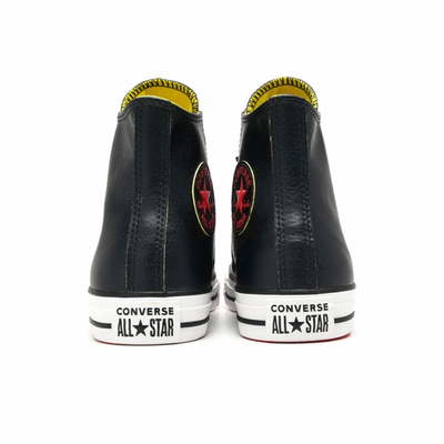 Женские кожаные черные Кеды Converse All Star 165664C