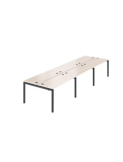 Бенч на 6 рабочих места (глубина 60 см) на металлокаркасе АМБ-003.60-6 прямой