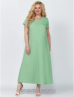 Модель: А-3993-4.Женское летнее платье в светло-зеленом оттенке