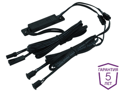 Выключатель инфракрасный двойной на открывание/закрывание фасадов, черный, 12V-60W, 24V-120W  (15.0403)  AQ